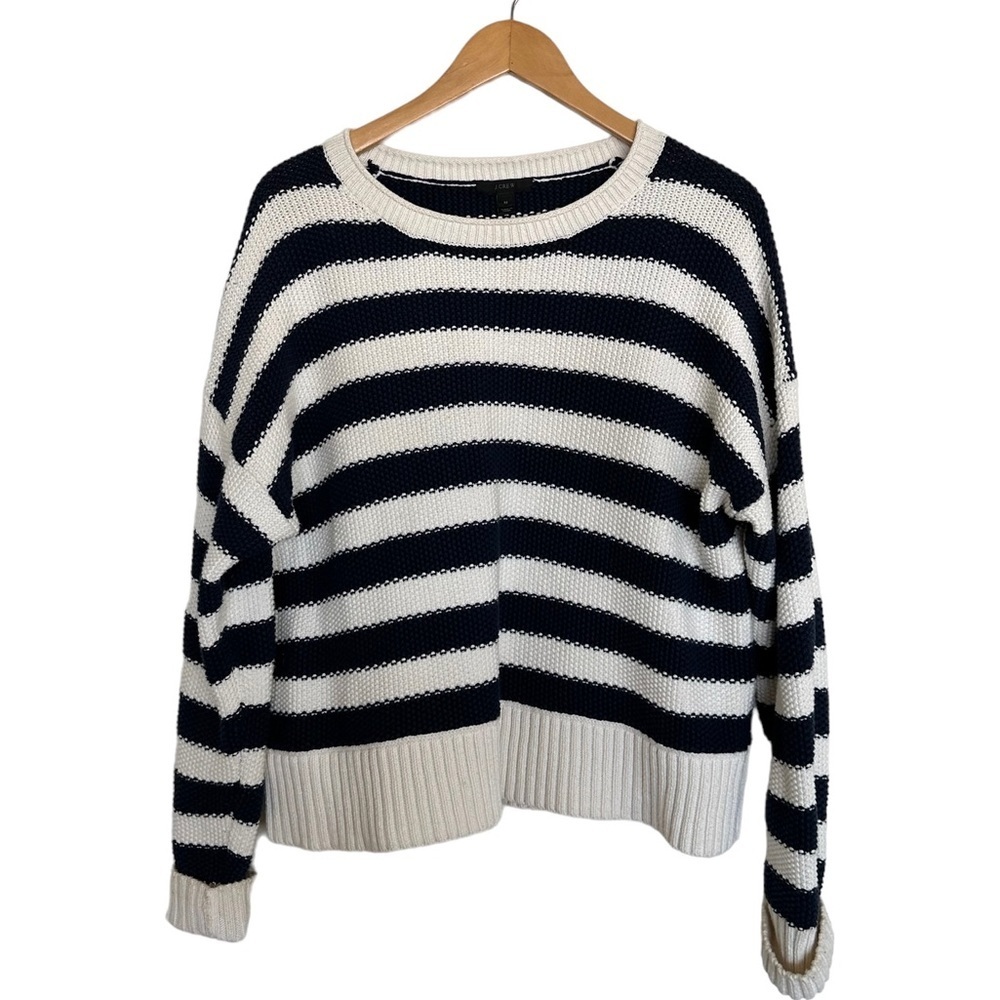 J. Crew Textured Striped Sweater